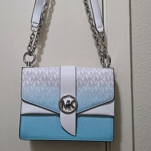 Michael Kors White and Blue Women's Bag